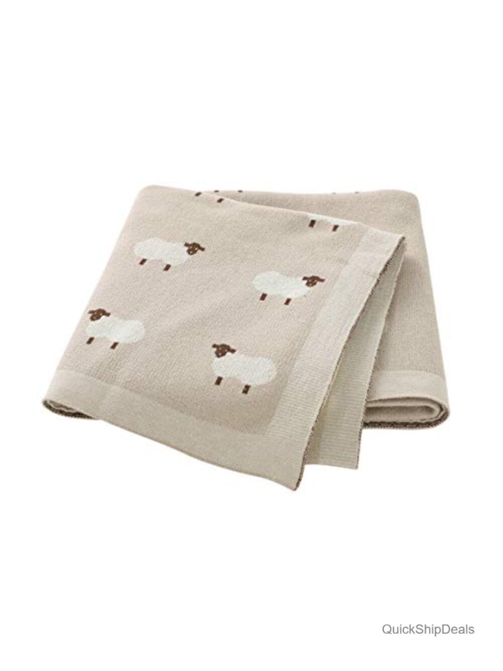 Cotton Knit Baby Blanket Receiving Swaddle Crib Stroller Unisex